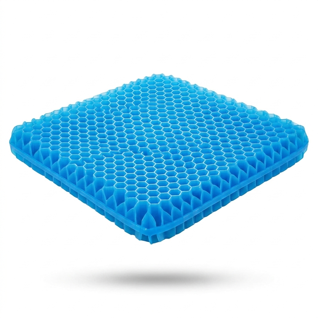Komfy — Coussin gel double épaisseur, packshot fond blanc